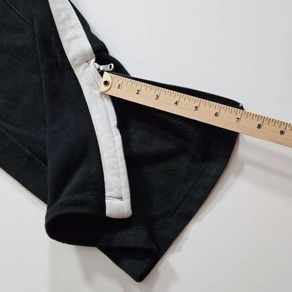 Polo Ralph Lauren Sweatpants Women XXL Black White Zip Hems Pockets Fleece Lined - Picture 8 of 16